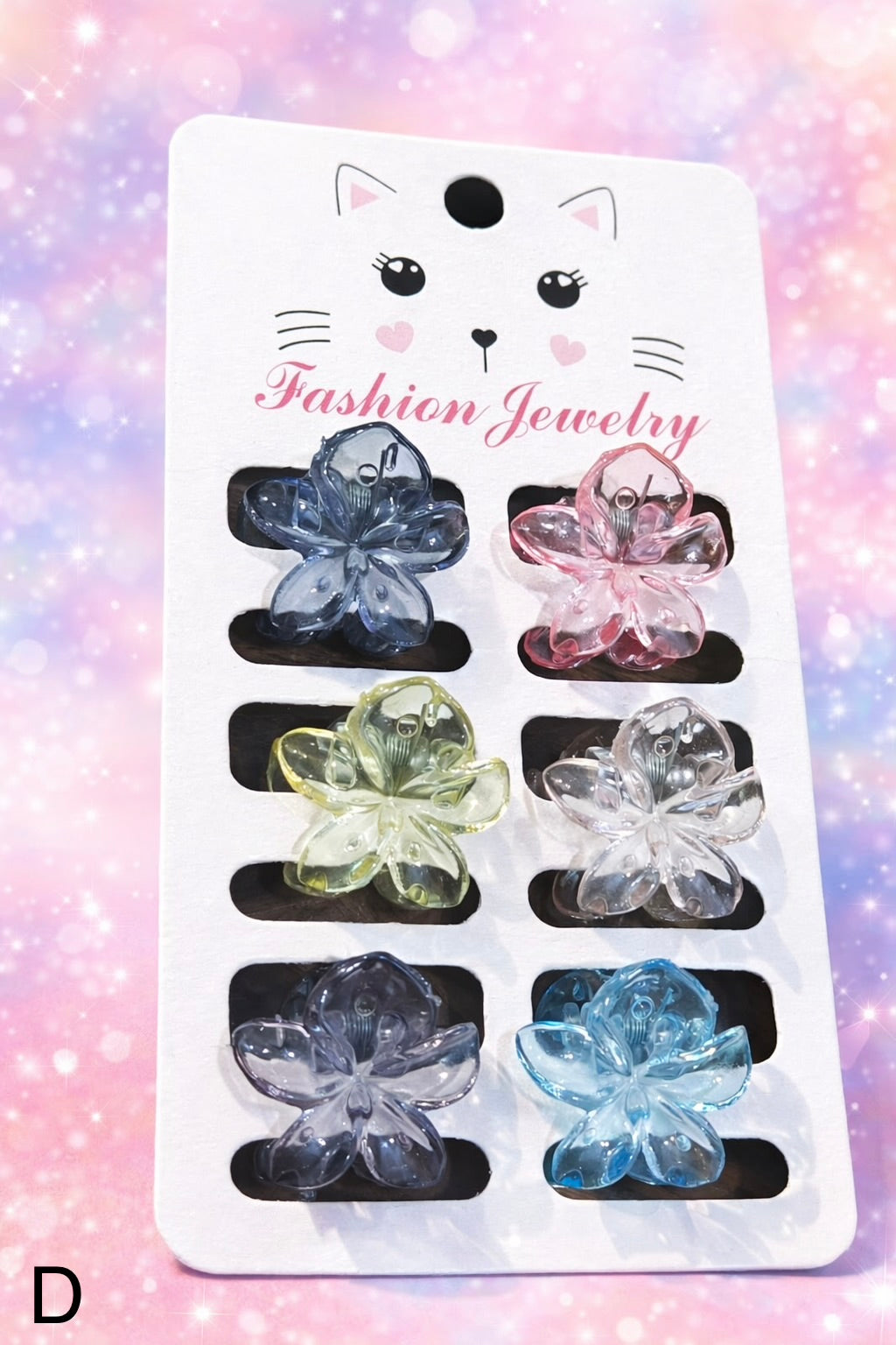 6 Pcs Cute Mini Claw Hair Clip Set – Random Colors | Korean Style Hair Accessories for Girls & Women