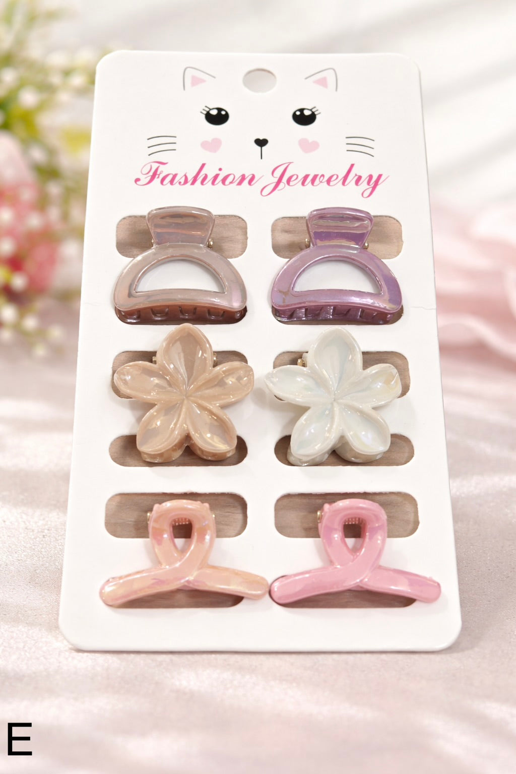 6 Pcs Cute Mini Claw Hair Clip Set – Random Colors | Korean Style Hair Accessories for Girls & Women
