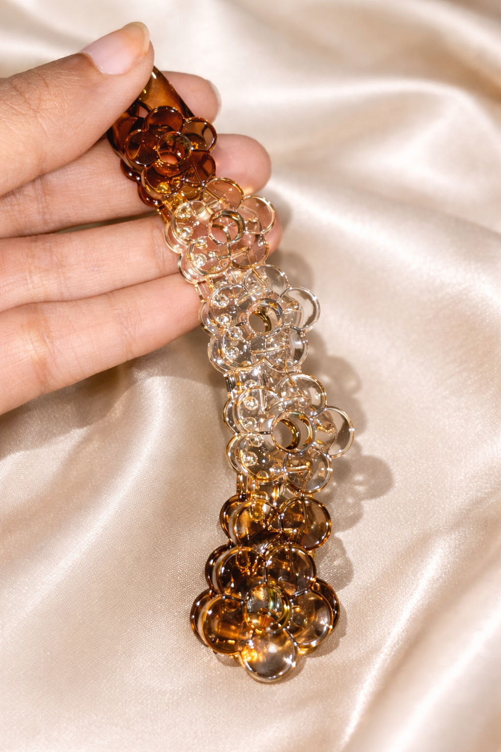 Bloom Grip Floral Hair Claw Clip / Banana Clip